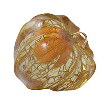 黒岩　明　《蒔絵鬼灯》　1997-98年　漆・18金・エポキシ樹脂　4×4×4cm