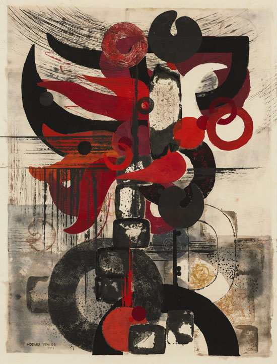 《呪術者》　1956年　モノタイプ、紙　79.0×52.0cm　東京国立近代美術館
