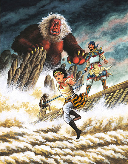 諸星大二郎「西遊妖猿伝」カラー原画