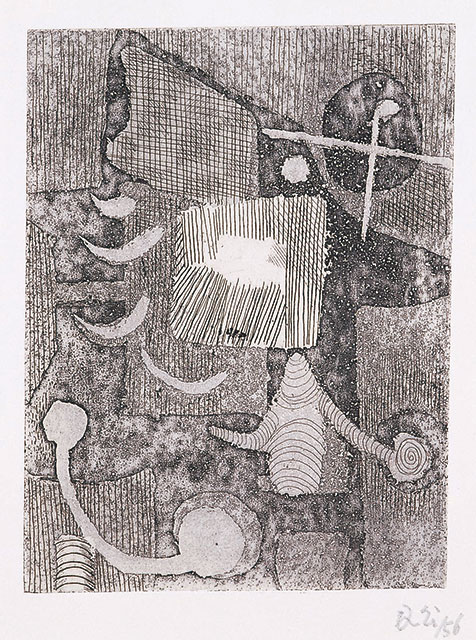 瑛九　《宇宙塵》　1956年　銅版画