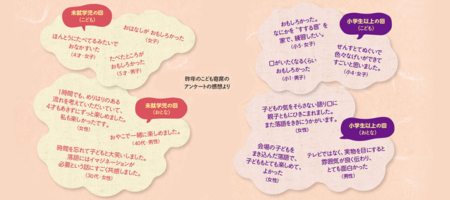 三鷹のこども寄席コメント